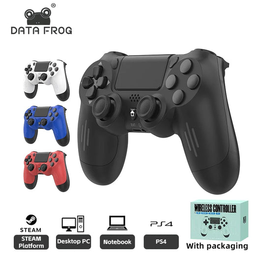 DATA FROG Bluetooth-Compatible Wireless Controller PS4 Slim Pro PC Vibration Motion Sensor Joystick Gaming Gamepad