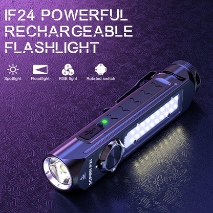 Sofirn IF24 Powerful Rechargeable LED Flashlight with USB C Torch