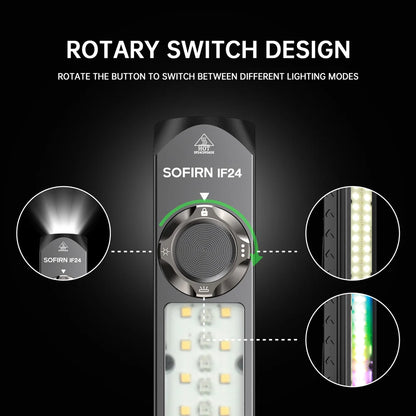 Sofirn IF24 Powerful Rechargeable LED Flashlight with USB C Torch