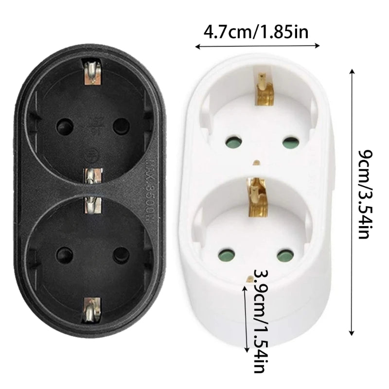 Stylish & Safe 2 in 1 Socket Converter Twin Socket Expansion Plugs