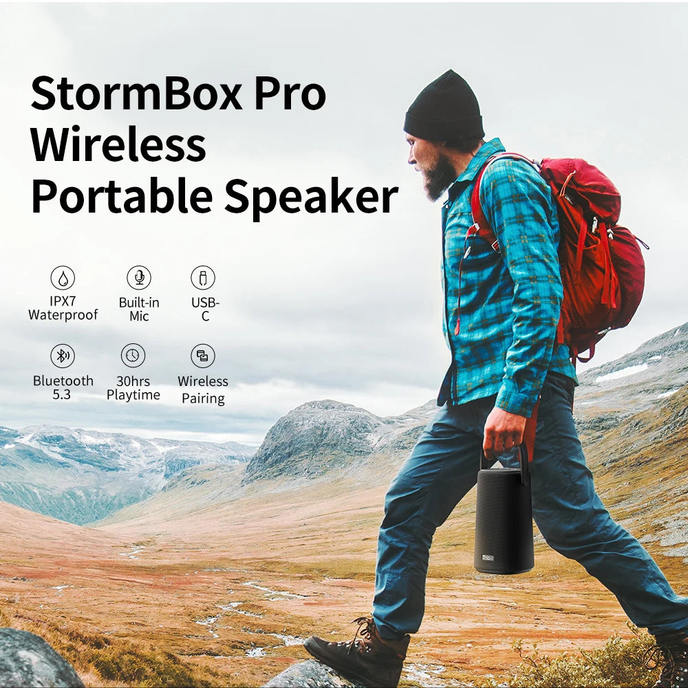 Tribit StormBox Pro Portable Bluetooth Speaker High Fidelity Speaker with USB-C Port