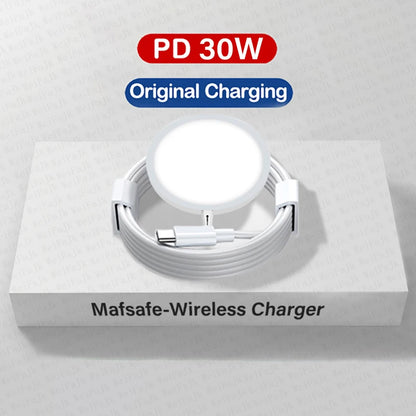 30W PD Fast Charger For iPhone with USB-C to Lightning Cable