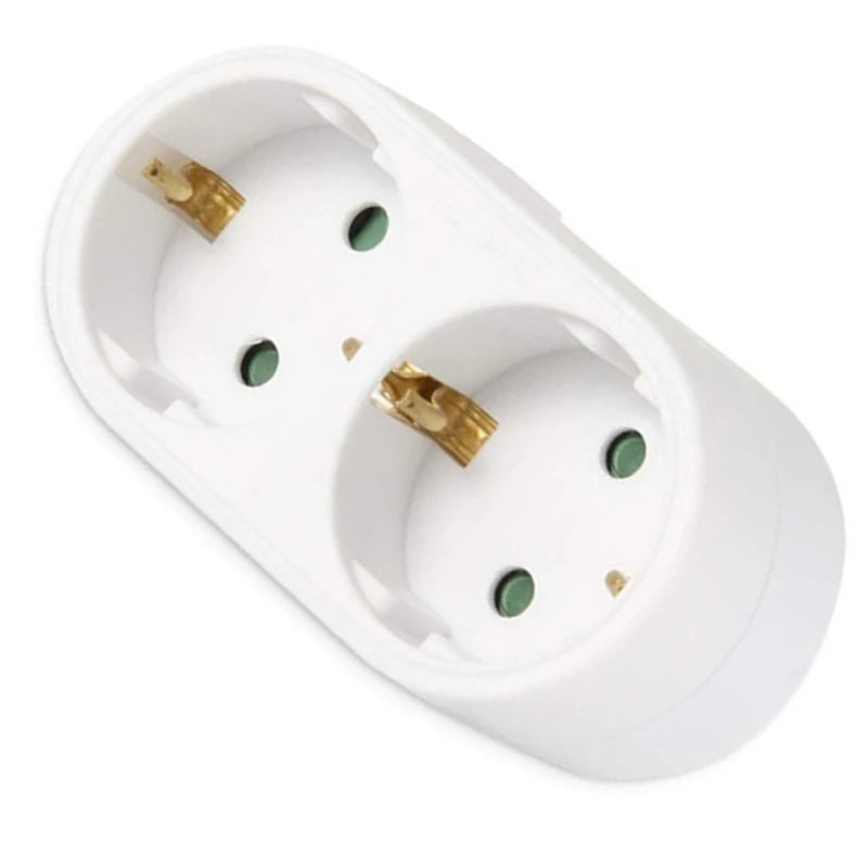 Stylish & Safe 2 in 1 Socket Converter Twin Socket Expansion Plugs