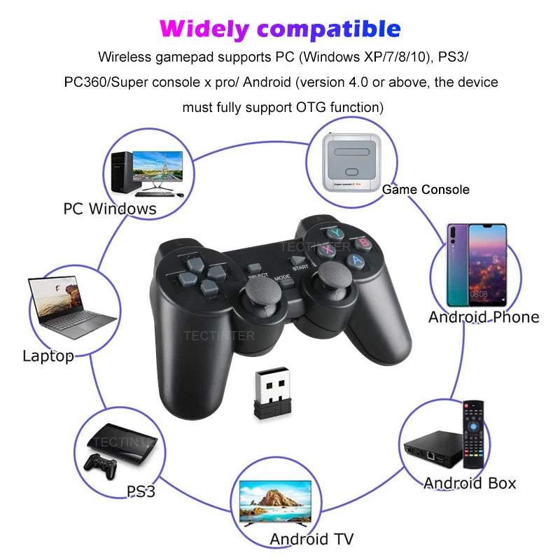 2.4GHz Wireless Game Controller For PS3/ TV Box/ Android Phone PC Joystick